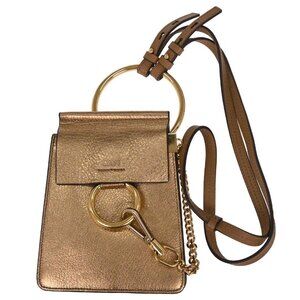 Chloe Gold Leather Faye Bracelet Shoulder Bag 01-19-99-65 117499